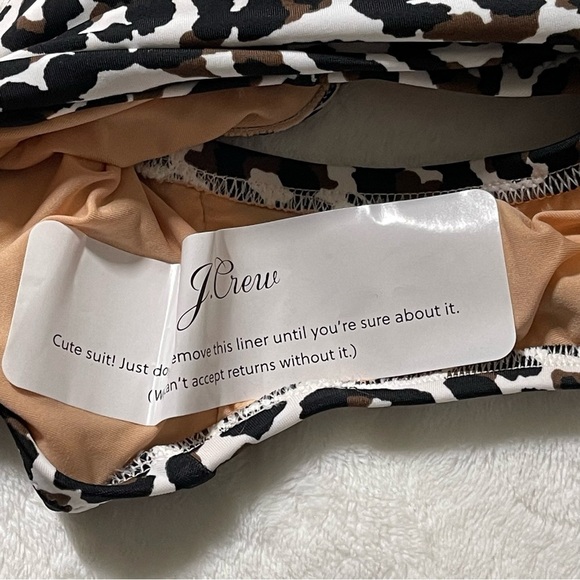 J.Crew Leopard cutout one-piece swimsuit with bow size Medium - Picture 8 of 8
